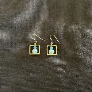 Elegant Gold Square Earrings